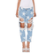 Loose Straight Pants Ninth Pants Mid Waist Women's Ripped Jeans